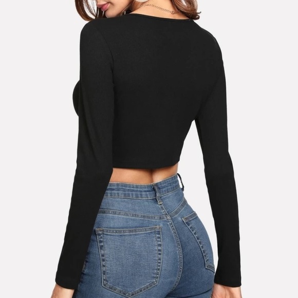 Cropped black long sleeve - Picture 3 of 9